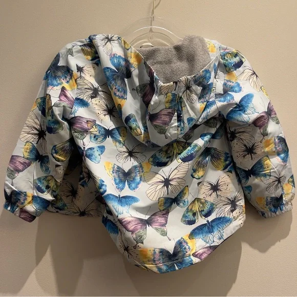 Kids Butterfly Print Jacket Size 120 Chinese (5T USA) - Picture 2 of 5